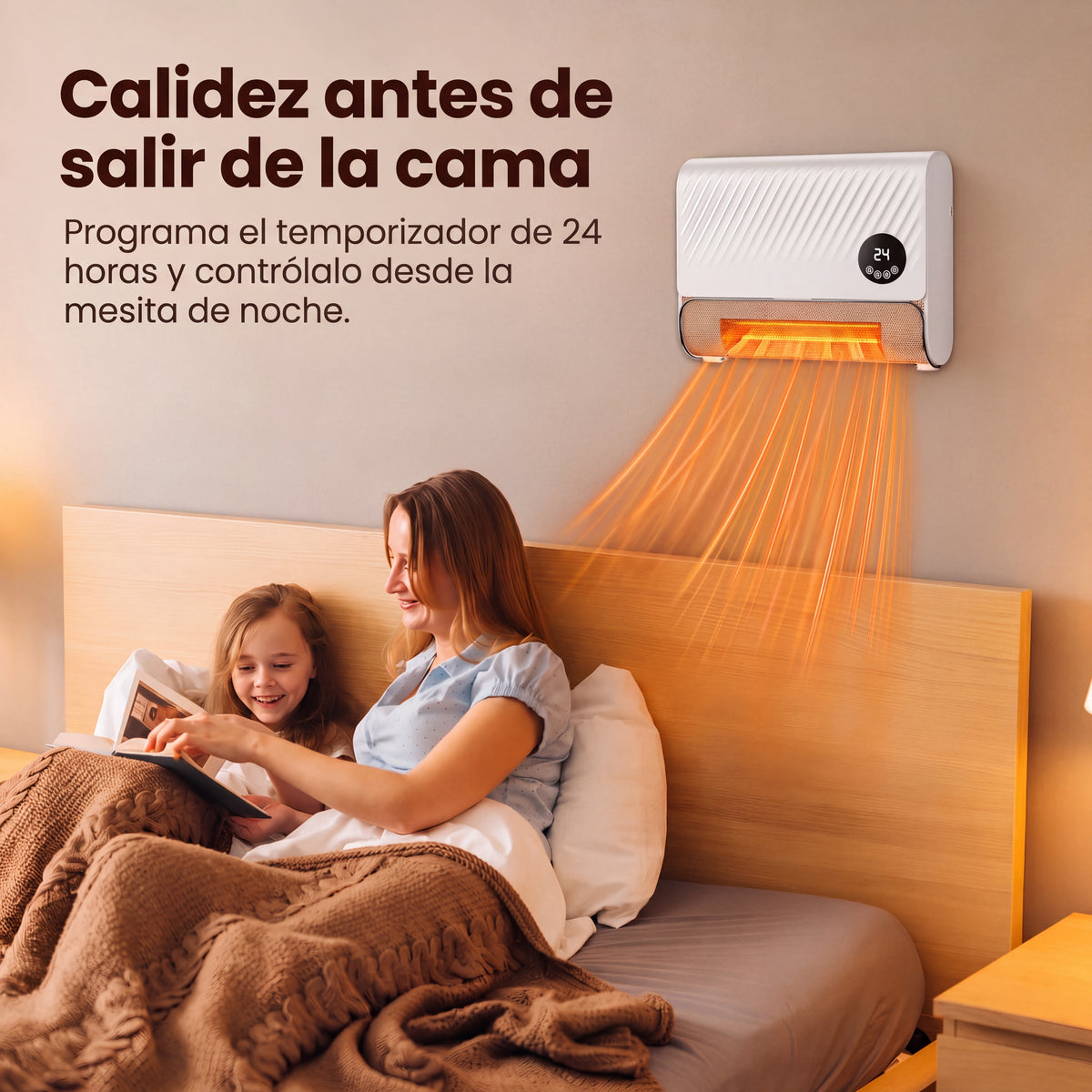 Calefactor Termostático CALOR O FRIO + MANDO A DISTANCIA